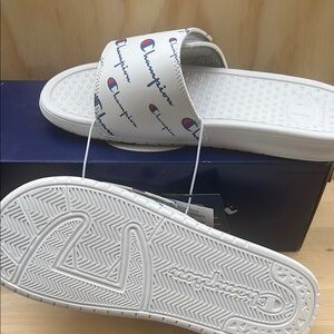 Champion Men's  White Slide Sandals Size 12